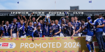 Ipswich Town Fc celebrating their promotion to English Premier League. PHOTO/SKY Bet