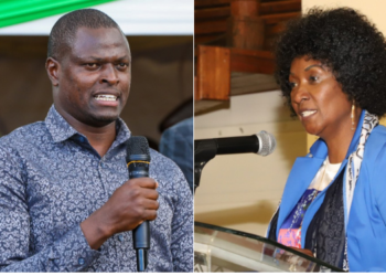 A photo collage of Kiharu MP Ndindi Nyoro and TSC CEO Nancy Macharia. PHOTO/Courtesy.