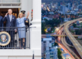 Photo collage of President Joe Biden with President Ruto and both First Ladies at White House in Washington and a photo of the Nairobi Expressway.PHOTO/Courtesy
