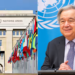 UN Headquarters in Geneva and UN Secretary General António Guterres. Photo/Courtesy