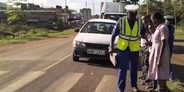 Police Stops Traffic to Teach Pupils How to Cross the Road