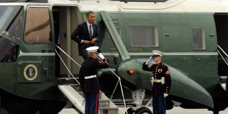 How Joe Biden's Marine One Chopper is Meticulously Transported