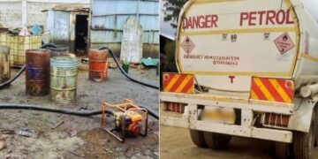 DCI Unearths Open Air Fuel Syphoning Business in Nairobi