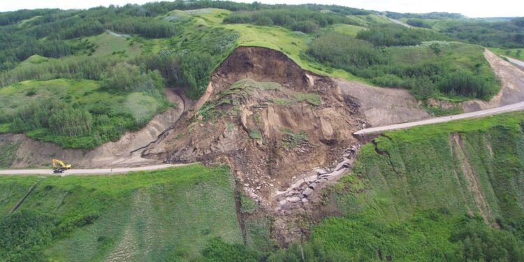 A photo of a landslide. PHOTO/COURTESY