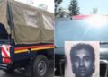A side to side photo of a police van and a photo of vehicle Somesh Ramesh A side to side photo of a police van and a photo of vehicle Somesh Ramesh bpdy was found in.