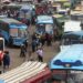 An aerial photo of a bus terminus in Nairobi.