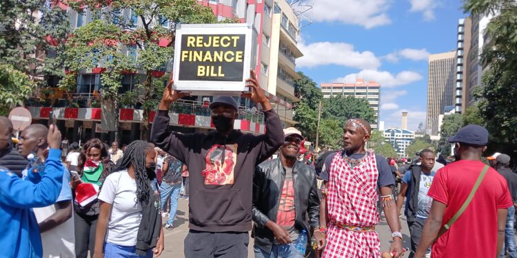 Zen Z-led anti-Finance Bill protests in Kenya. PHOTO/TKT