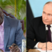 A photo collage of Kenyan President William Ruto and Russian president Vladmir Putin.