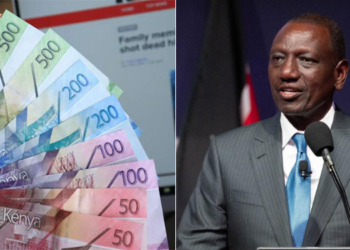 A photo collage of President William and Kenya currency notes. PHOTO/Courtesy.