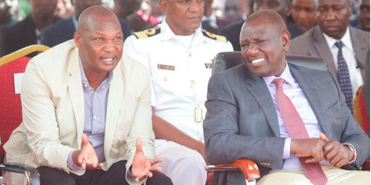 Farouk Kibet and President William Ruto at a past event. PHOTO/ Courtesy