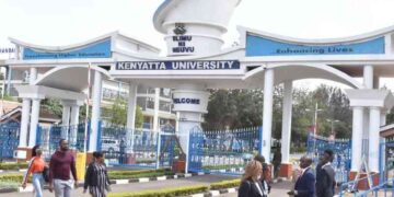 Kenyatta University main gate. Photo/Courtesy