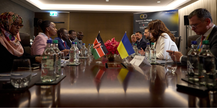 President William Ruto and Ukraine President Volodymyr Zelensky. Photo/PCS