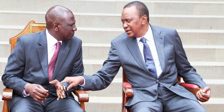 A photo of Uhuru Kenyatta and President Willliam Ruto. PHOTO/ Courtesy