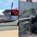 A photo collage of Skyward Express flight and a screengrab of the trending video. PHOTO/Courtesy.