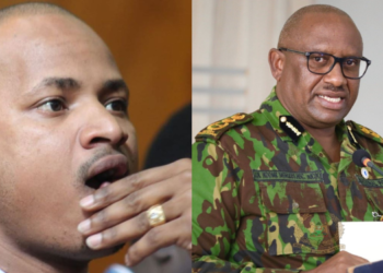 A side-to-side photo of Embakasi East Member of Parliament Babu Owino (left) and Inspector General (IG) of police Japheth Koome (right). Photo/Courtesy