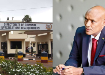 A side-to-side photo of Directorate of Criminal Investigations HQ (left) and DCI Boss Mohammed Amin (right). Photo\Courtesy