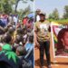 A collage of raggae fanatics disrupting the burial ceremony of Njambi Koikai.