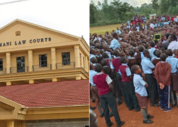 A collage of Milimani Law Courts and learners. photo/ Courtesy
