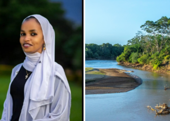 A side-to-side photo of Halimah Mohamed and Tana River (right). Photo|Courtesy