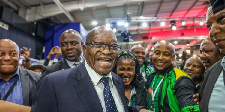 Former ANC president and now leader of the uMkhonto weSizwe Party, Jacob Zuma, at the national Results Operation Centre (ROC) at Gallagher Estate in Midrand on 1 June 2024. PHOTO/ Courtesy