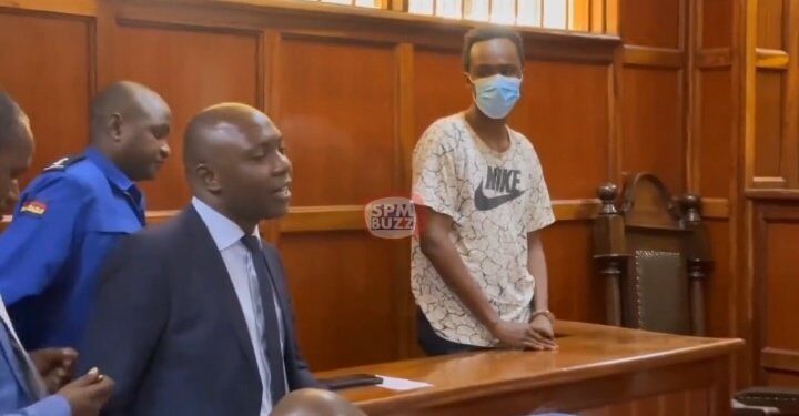Ian Njoroge appearing in court. PHOTO/Courtesy.