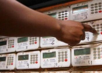 Kenya power meters mounted on a building's wall. PHOTO/Courtesy.