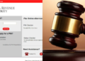 A side-to-side photo of Kra website (left) and court clipart (right). Photo/Cortesy