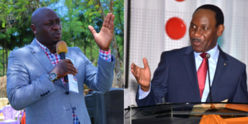 A collage photo of Kenya Copyrights Board Chair Joshua Kutuny and MCSK CEO Ezekiel Mutua. PHOTO/ Courtesy. PHOTO/ Courtesy.