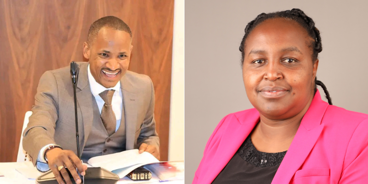 Embakasi MP Babu Owino and Aldai MP Marianne Kitany. PHOTO/ Courtesy