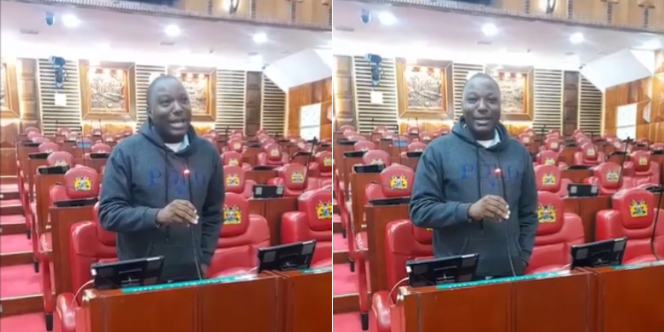 Screengrabs of the Pastor inside Parliament. PHOTO/Courtesy