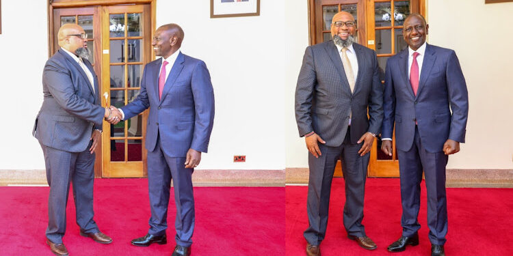 Photos of President William Ruto with Cosmo Choi. PHOTO/Courtesy.