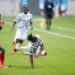 Christian Kouame (R) of the Ivory Coast is fouled by Charles Petro (L) of Malawi during a World Cup qualifier in Soweto, South Africa, on Friday | AFP