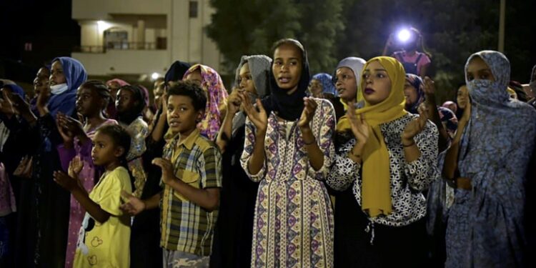 Sudanese youths take part in a protest in the capital Khartoum on October 28 | AFP