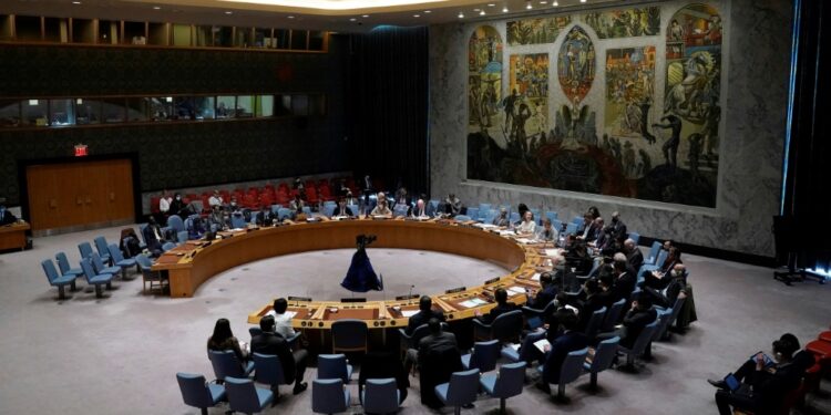 The New York-based UN Security Council -- seen here on March 18, 2022 -- voted unanimously Thursday March 31,2022 to renew a peacekeeping mission in Somalia until the end of 2024 | AFP