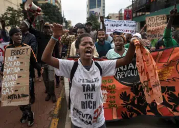Kenyans protest rising food prices and call for urgent government action in Nairobi in May 2022 | Tony Karumba/AFP via Getty Images