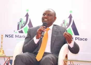 President William Ruto during the launch of the enhanced Nairobi Securities Exchange (NSE) Market Place in Nairobi last month.  
Photo: Courtesy