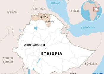 Map of Ethiopia locating Tigray region | AFP