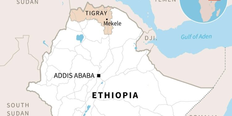Map of Ethiopia locating Tigray region | AFP