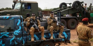 Burkina Faso troops at military funerals in the capital Ouagadougou this month | AFP