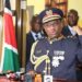 National Police Service Inspector General Japhet Koome during a past press briefing. PHOTO/COURTESY.