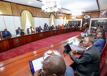 Members of the Cabinet during a meeting at State House.Photo/PCS