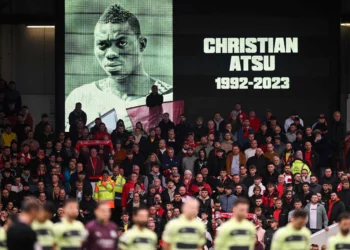 Newcastle tribute to Ghanian Footballer Christian :PHOTO/Courtesy
