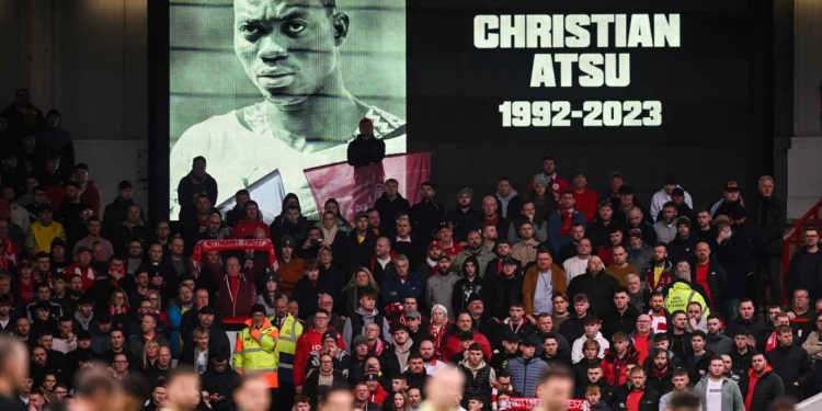 Newcastle tribute to Ghanian Footballer Christian :PHOTO/Courtesy
