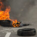 Burning tires :PHOTO/Courtesy
