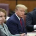Former president Donald Trump sits at the defence table with his legal team in a Manhattan court. He’s facing charges related to falsifying business records in a hush money investigation, the first U.S. president ever to be charged with a crime.
(AP Photo/Seth Wenig)z