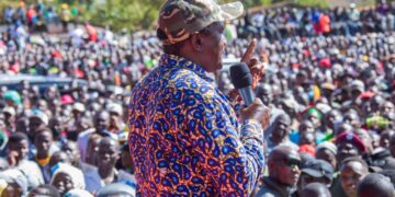 Kalonzo Musyoka addresses an opposition rally at the Kamukunji grounds. Photo/ Kalonzo Musyoka,Twitter