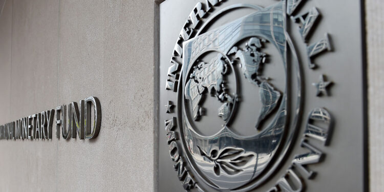 An exterior view of the building of the International Monetary Fund (IMF), with the IMG logo, is seen on March 27, 2020 in Washington, DC. - The coronavirus pandemic has driven the global economy into a downturn that will require massive funding to help developing nations, IMF chief Kristalina Georgieva said on March 27, 2020. (Photo by Olivier DOULIERY / AFP) (Photo by OLIVIER DOULIERY/AFP via Getty Images)