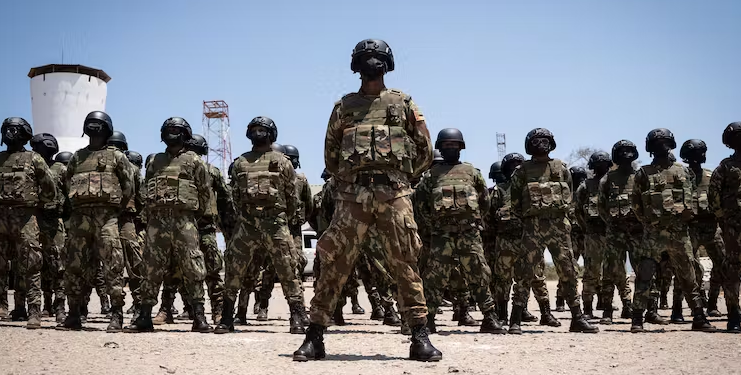Mozambican Armed Defence Forces being inspected in Cabo Delgado Province | Simon Wohlfahrt/AFP via Getty Images