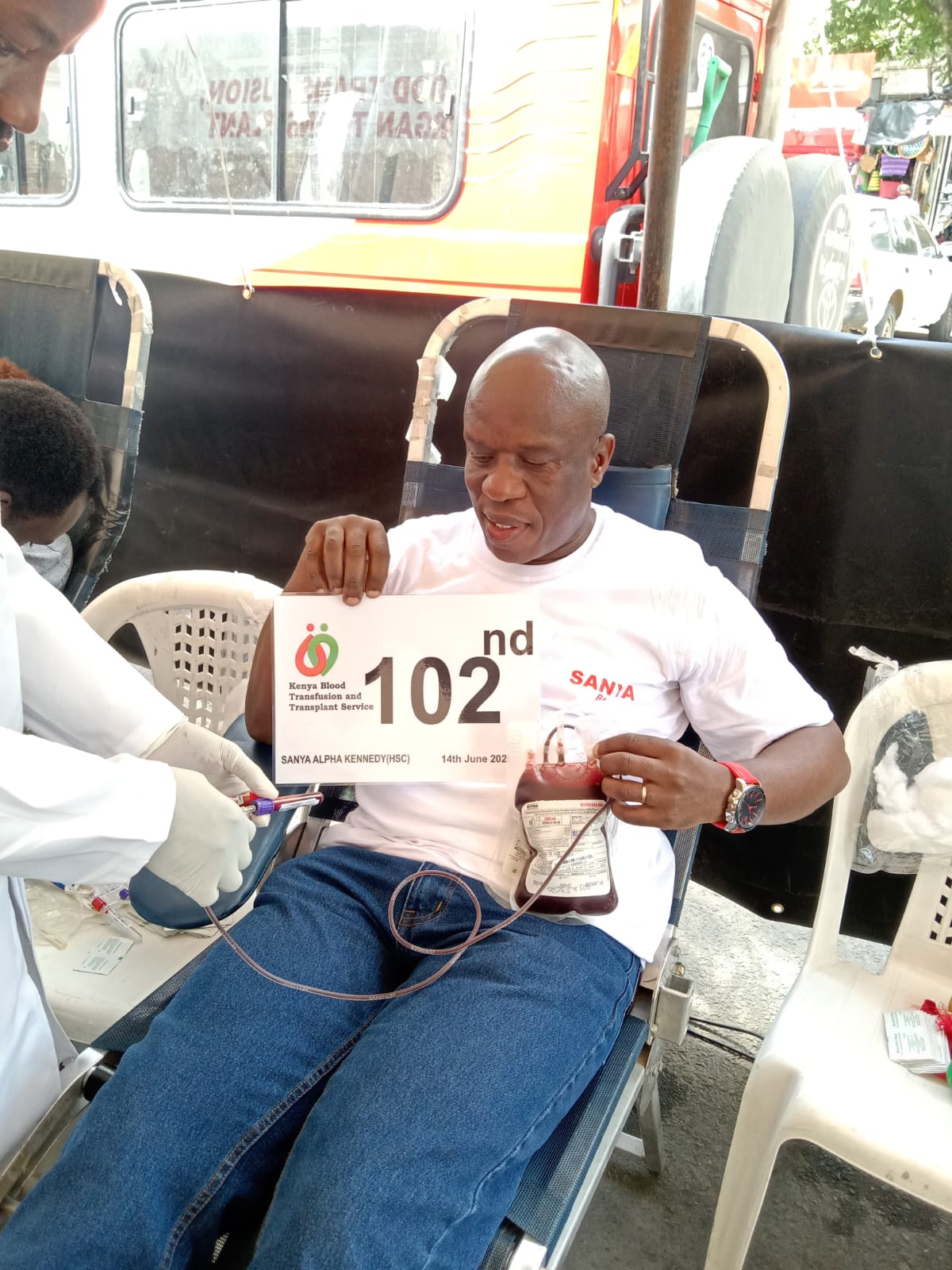 Kenya’s Record Blood Donor Clocks102 Times