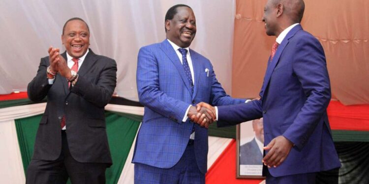 President Ruto and opposition leader Raila Odinga rumor a handshake as US Senator Coons who foresaw 2018 handshake is in Kenya